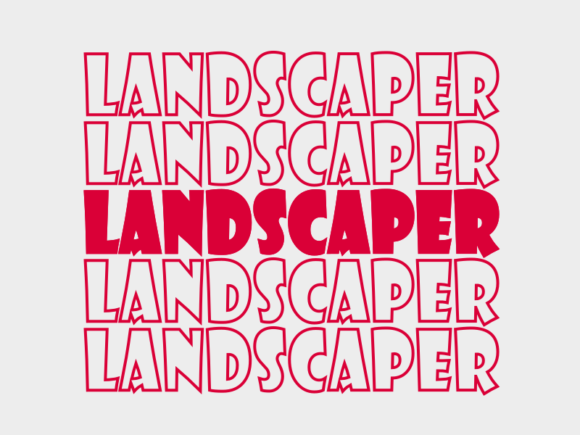 Landscaper SVG Cut File: Graphics for Print Templates