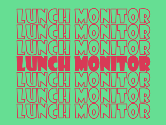 Lunch Monitor SVG Cut File: Graphics & Print Templates
