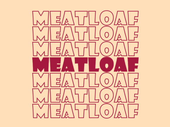 Meatloaf SVG Cut File: Graphics for Print Templates