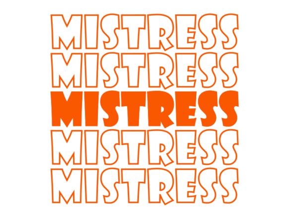 Mistress SVG Cut File: Graphics for Print Templates
