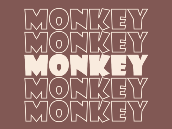 Monkey SVG Cut File: Graphics & Print Templates