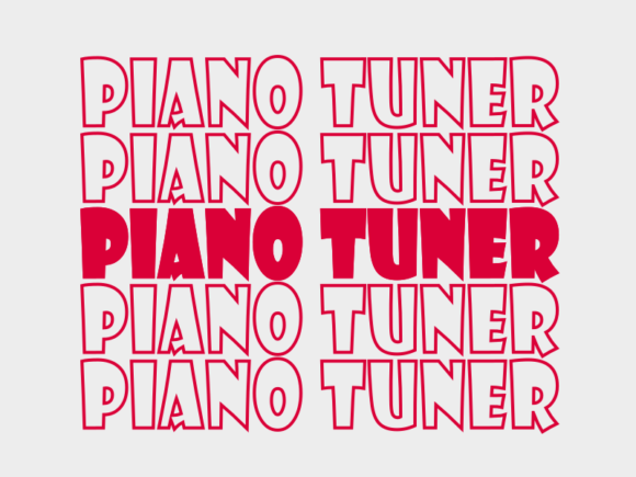 Piano Tuner SVG Cut File: Graphics for Print Templates