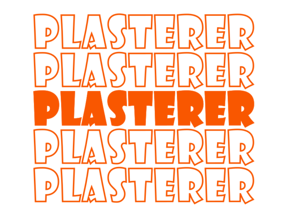 Plasterer SVG Cut File: Graphics for Print Templates
