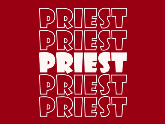 Priest SVG Cut File: Graphics for Print Templates