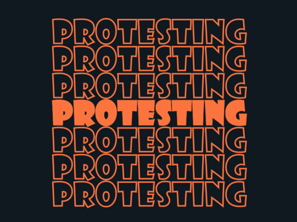 Protesting SVG Cut File: Graphics for Print Templates
