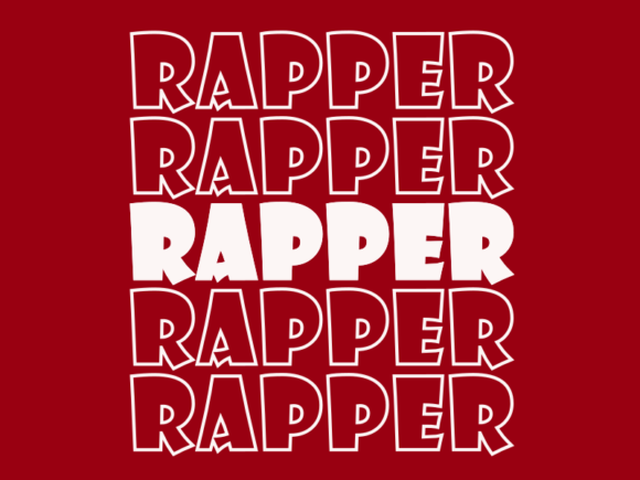Rapper SVG Cut File: Graphics for Print Templates