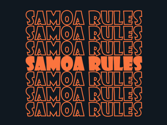 Samoa Rules SVG Cut File: Graphics for Print Templates