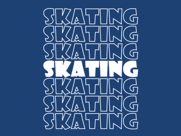 Skating SVG Cut File: Graphics for Print Templates