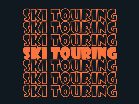 Ski Touring SVG Cut File: Graphics for Print Templates