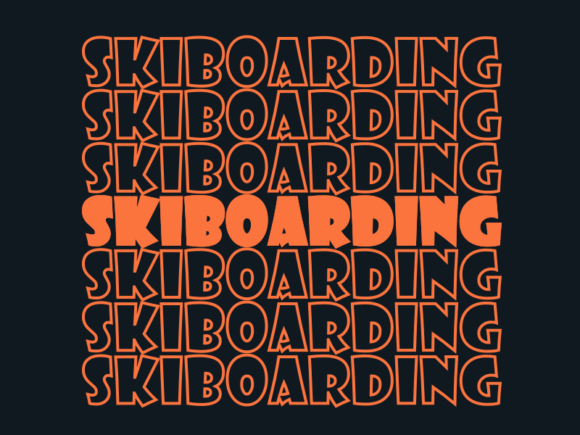 Skiboarding SVG Cut File: Graphics for Print Templates