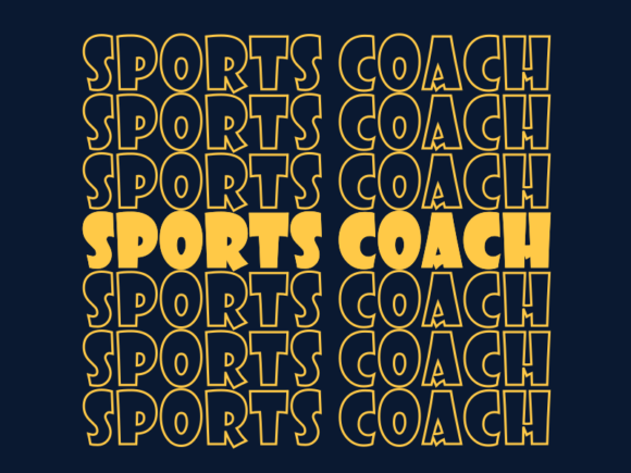 Sports Coach SVG Cut File: Graphics for Print Templates
