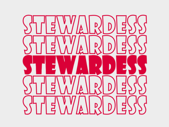 Stewardess SVG Cut File: Graphics & Print Templates